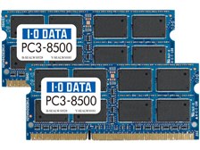 IODATA SDY1066-2GX2 (SODIMM DDR3 PC3-8500 2GB 2枚組) 価格