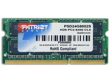 Patriot Memory PSD24G8002S (SODIMM DDR2 PC2-6400 4GB) 価格比較 - 価格.com