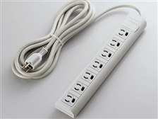 エレコム 電源タップ 雷ガード 3m ホワイト T-ECOY053NDA 7個 RoHS対応抜け止め7個口タップ - T-ECOY053NDA