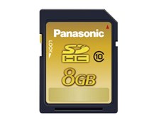 PC周辺機器5枚Panasonic 8GB SDHCメモリーカード　RP-SDWA08GJK