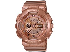 新品（展示品）カシオ ベビーＧ BA-111-4AJF ★ローズゴールド 金 CASIO(カシオ) ⁄ クォーツ腕時計・Baby-G⁄デジアナ⁄ピンク⁄BA-111-4AJF