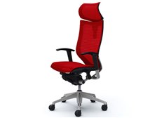 良品②オカムラ バロンチェア バロンBaron デスクチェア ADC12 赤 オカムラ(okamura)オフィスチェア バロンチェア(Baron