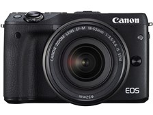 Canon EOS M3 ミラーレスカメラ +EF-M 18-55+EVF 付き EOS M キヤノン Canon ミラーレス一眼 M3 ダブルズームキット ブラック