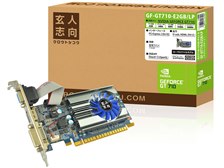 安いがNVENCが超便利』 玄人志向 GF-GT710-E2GB/LP [PCIExp 2GB 安いがNVENCが超便利』 玄人志向 GF-GT710-E2GB/LP [PCIExp 2GB