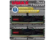 UMAX DCDDR4-2666-8GB HS [DDR4 PC4-21300 4GB 2枚組] 価格比較 - 価格.com