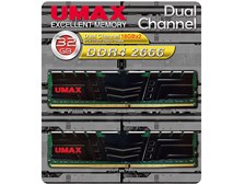 UMAX DDR4-2666 32GB(16GB×2) UMAX DCDDR4-2666-32GB HS [DDR4 PC4-21300 16GB 2枚組] 価格比較