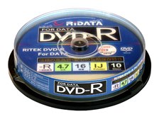 RiTEK RIDATA D-R16X47G.PW10SP B [DVD-R 16倍速 10枚組] 価格比較