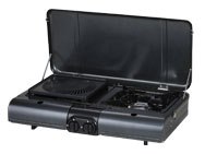 イワタニ フラットツイングリル CB-TBG-1 グレー イワタニ カセットガス テーブルトップBBQグリル フラットツイン