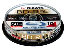 RiTEK　ブルーレイディスク RIDATA BD-R260PW 6X.50SP A　BD-R DL 6倍速 50枚組 RiDATA BD-R260PW 6X.50SP A 録画用BD-R DL スピンドルケース