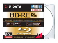 RiTEK　ブルーレイディスク RIDATA BD-R260PW 6X.50SP A　BD-R DL 6倍速 50枚組 RiDATA BD-R260PW 6X.50SP A 録画用BD-R DL スピンドルケース