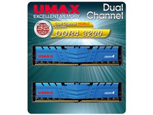 UMAX UM-DDR4D-3200-32GBHS [DDR4 PC4-25600 16GB 2枚組] 価格比較 