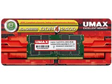UMAX UM-SODDR4S-2400-8G [SODIMM DDR4 PC4-19200 8GB] 価格比較