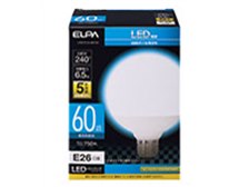 【新品】エルパ LED電球60W (LDG7L-G-G2104)10個セット エルパ(ELPA) LED電球 ボール球形 G95 E26 60W形 電球色 広配光
