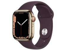 Apple Apple Watch Series 7 GPS+Cellularモデル 41mm MKHY3J/A [ゴールドステンレススチールケース/ダークチェリースポーツバンド]  価格比較 - 価格.com