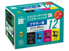 エコリカ ECI-BR124P/BOX [ブラザー用 LC12-4PK 4色パック] 価格比較