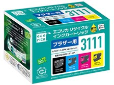 エコリカ ECI-BR3111-4P [ブラザー用 LC3111-4PK 4色パック] 価格比較