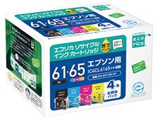 エコリカ ECI-E6165-4P [エプソン用 IC4CL6165 4色パック] 価格比較