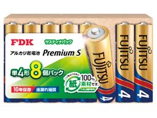 富士通 プレミアムS アルカリ乾電池 単4形 8個パック LR03PS(8SP