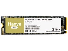 内蔵型SSD Hanye E30 NVMe M.2 SSD 2TB Hanye 2TB NVMe SSD R:3400MB/s W:3000MB/s PCIe Gen 3x4 3D