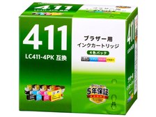 オーム電機 INK-B411-4P [ブラザー用 LC411-4PK 4色パック] 価格比較