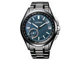 稼働品　CITIZEN アテッサLIGHT inBLACK CC3015-57L シチズン アテッサ エコ・ドライブ電波時計 LIGHT in BLACK 2016 BLUE