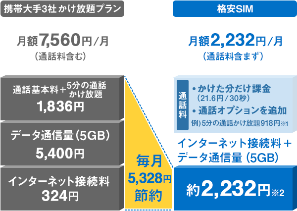 格安simカード比較 Mvno キャリア24社 価格 Com